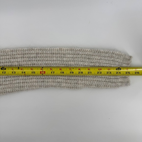 Arizona Jean Co Womens Cropped Monochrome Preppy Oatmeal Ribbed Knit‎ Sweater L - Picture 8 of 11